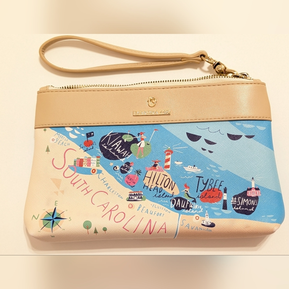 Spartina 449 Tan and Blue Women's Bag
